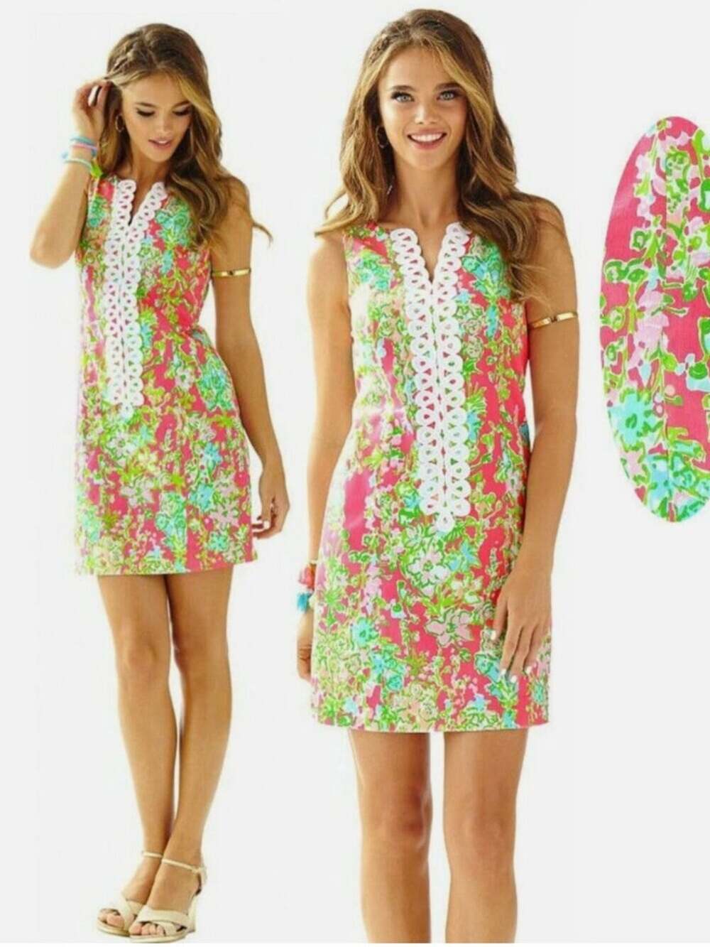Lilly Pulitzer Cathy Flamingo Pink Preppy Mini Shift Dress Size 00